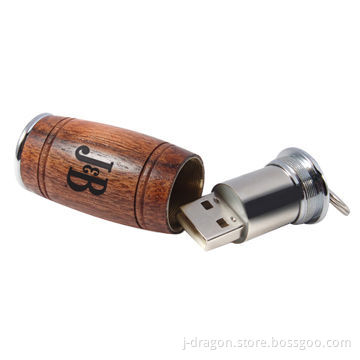 Natural Oak Barrel USB Flash Drive